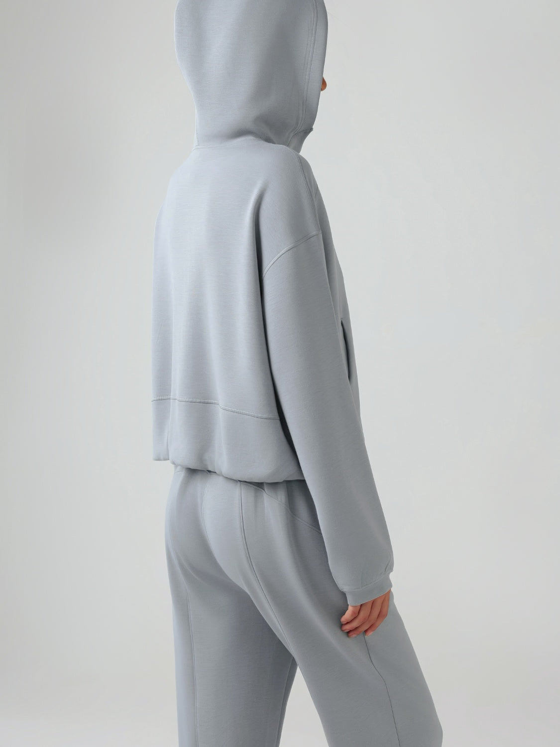 Millennia Zip Up Dropped Shouder Active Hoodie