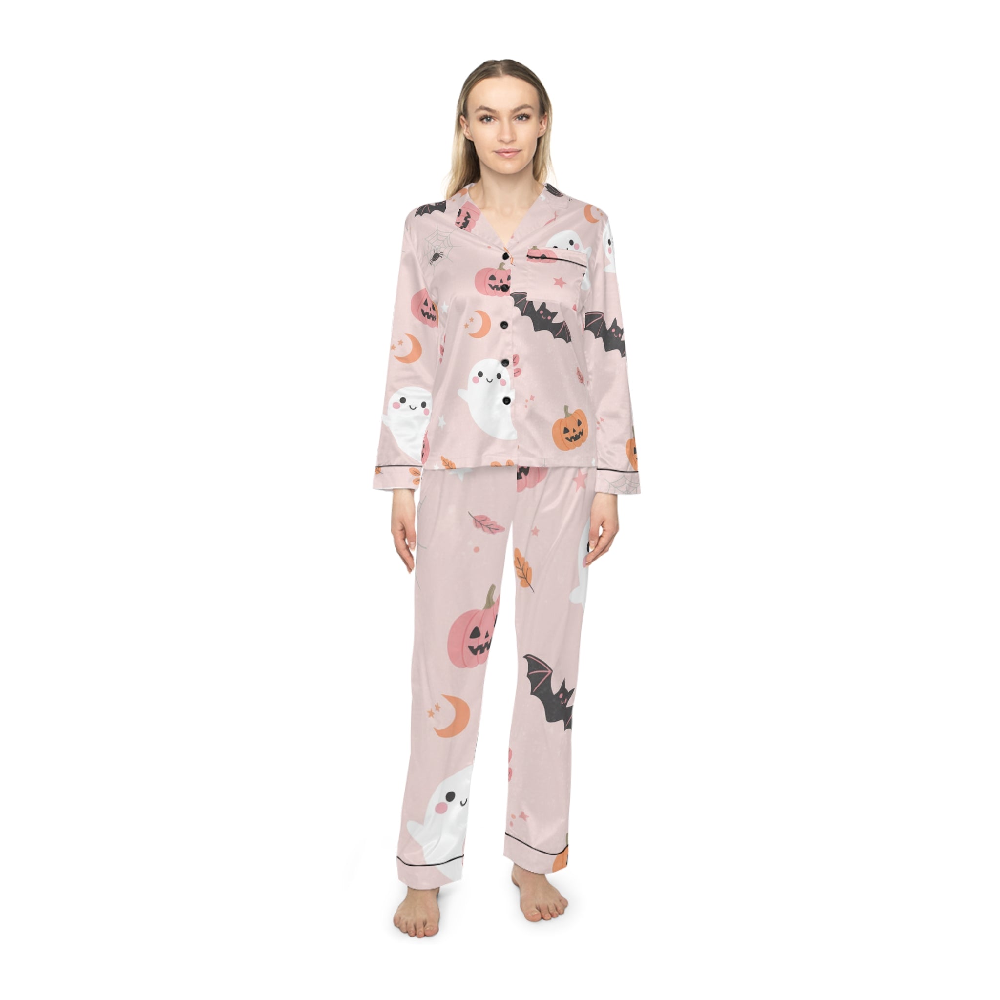 Women's Satin Pajamas - Cute Halloween Pajamas