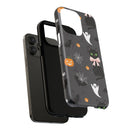 Spooky Halloween Phone Case, Tough Cases for Halloween Lovers, Cat & Ghost Design, Creative Phone Accessories