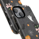 Spooky Halloween Phone Case, Tough Cases for Halloween Lovers, Cat & Ghost Design, Creative Phone Accessories