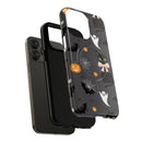 Spooky Halloween Phone Case, Tough Cases for Halloween Lovers, Cat & Ghost Design, Creative Phone Accessories