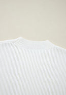 Heart Sequin Round Neck Long Sleeve Sweater
