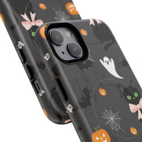 Spooky Halloween Phone Case, Tough Cases for Halloween Lovers, Cat & Ghost Design, Creative Phone Accessories