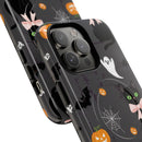 Spooky Halloween Phone Case, Tough Cases for Halloween Lovers, Cat & Ghost Design, Creative Phone Accessories