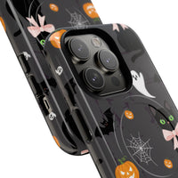 Spooky Halloween Phone Case, Tough Cases for Halloween Lovers, Cat & Ghost Design, Creative Phone Accessories