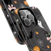 Spooky Halloween Phone Case, Tough Cases for Halloween Lovers, Cat & Ghost Design, Creative Phone Accessories