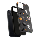 Spooky Halloween Phone Case, Tough Cases for Halloween Lovers, Cat & Ghost Design, Creative Phone Accessories