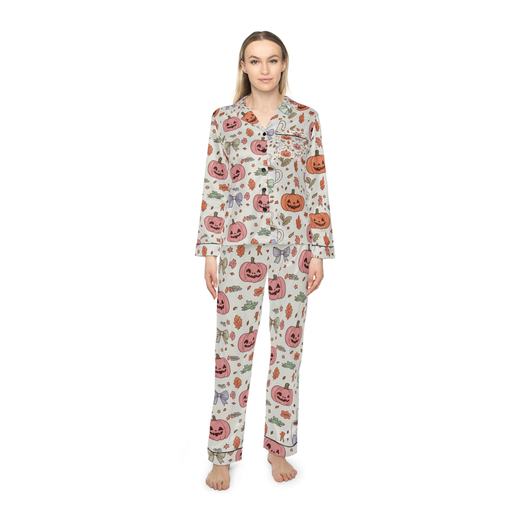 Women's Halloween Satin Pajamas