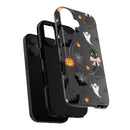 Spooky Halloween Phone Case, Tough Cases for Halloween Lovers, Cat & Ghost Design, Creative Phone Accessories