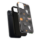 Spooky Halloween Phone Case, Tough Cases for Halloween Lovers, Cat & Ghost Design, Creative Phone Accessories