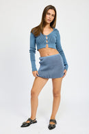 Scoop Neck Cardigan Top