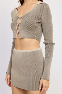 Scoop Neck Cardigan Top