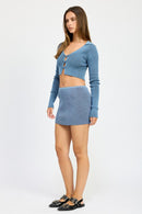 Scoop Neck Cardigan Top
