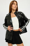 Oversized Moto PU Jacket