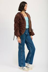 RUCHED PUFF JACKET