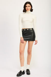 Grommet Micro Mini Skirt