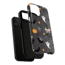 Spooky Halloween Phone Case, Tough Cases for Halloween Lovers, Cat & Ghost Design, Creative Phone Accessories