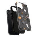 Spooky Halloween Phone Case, Tough Cases for Halloween Lovers, Cat & Ghost Design, Creative Phone Accessories
