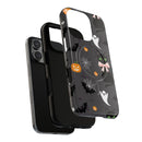 Spooky Halloween Phone Case, Tough Cases for Halloween Lovers, Cat & Ghost Design, Creative Phone Accessories