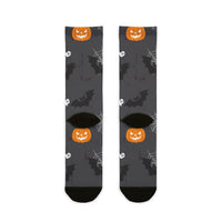 Halloween Themed Sublimation Crew Socks | Fun, Cozy Footwear for Fall, Perfect for Parties, Gift for Halloween Lovers, Spooky Style