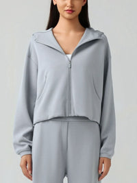 Millennia Zip Up Dropped Shouder Active Hoodie