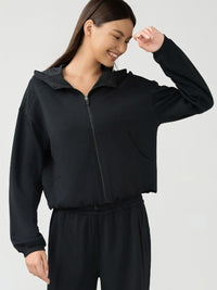 Millennia Zip Up Dropped Shouder Active Hoodie