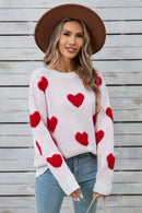 Angel Wings Heart Round Neck Long Sleeve Sweater