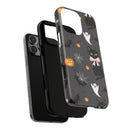 Spooky Halloween Phone Case, Tough Cases for Halloween Lovers, Cat & Ghost Design, Creative Phone Accessories