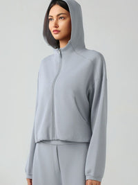 Millennia Zip Up Dropped Shouder Active Hoodie