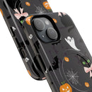 Spooky Halloween Phone Case, Tough Cases for Halloween Lovers, Cat & Ghost Design, Creative Phone Accessories
