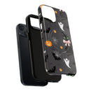 Spooky Halloween Phone Case, Tough Cases for Halloween Lovers, Cat & Ghost Design, Creative Phone Accessories