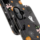 Spooky Halloween Phone Case, Tough Cases for Halloween Lovers, Cat & Ghost Design, Creative Phone Accessories