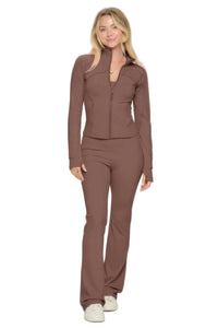 Premium Yoga Jacket W/jumpsuit Set