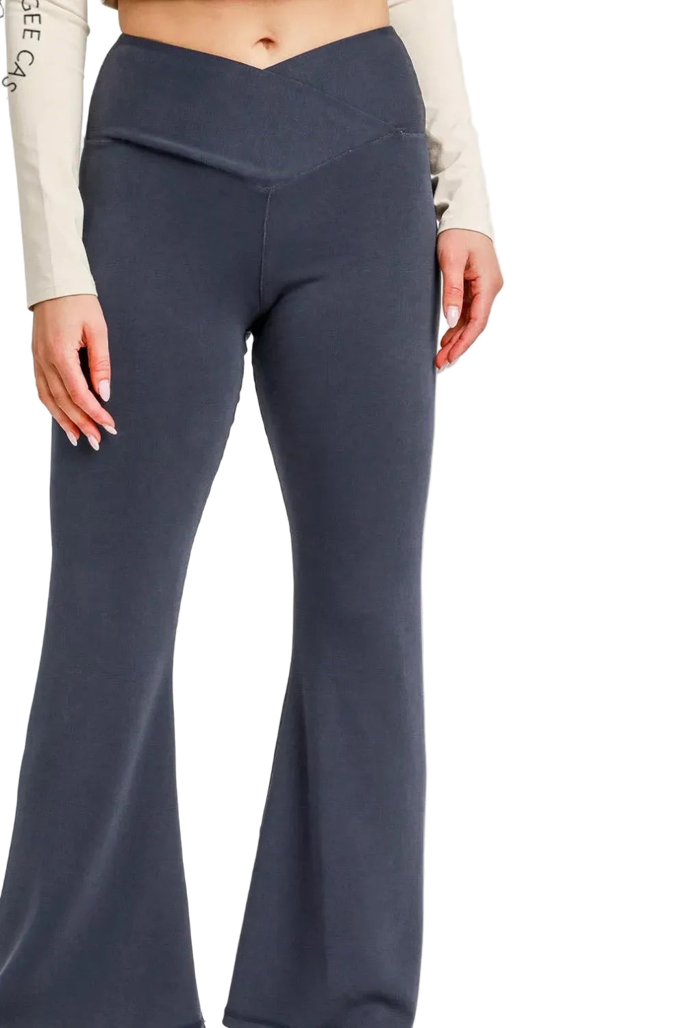 Umgee High-Waisted Flare Leggings