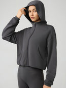 Millennia Zip Up Dropped Shouder Active Hoodie