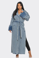 Longline Denim Trench Coat Pre-Sale Exclusive