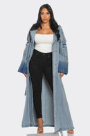 Longline Denim Trench Coat Pre-Sale Exclusive